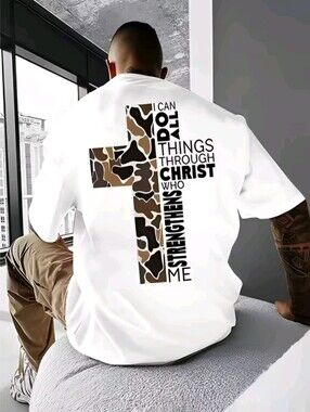 Men's Street Style Printed Cross Fashionable T Shirt